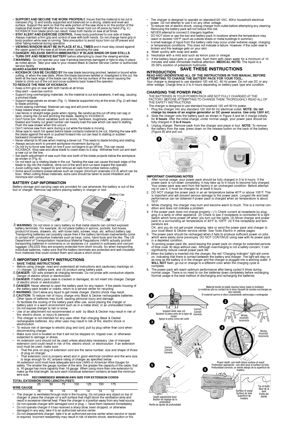 Black & Decker 90503809 Introduction, Battery CAP Information, Important Safety Instructions, Charging the Power Pack 