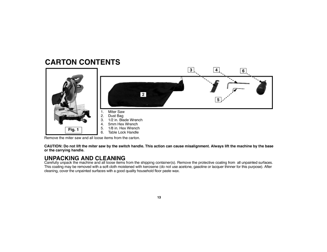 Black & Decker 90528012 instruction manual Carton Contents 