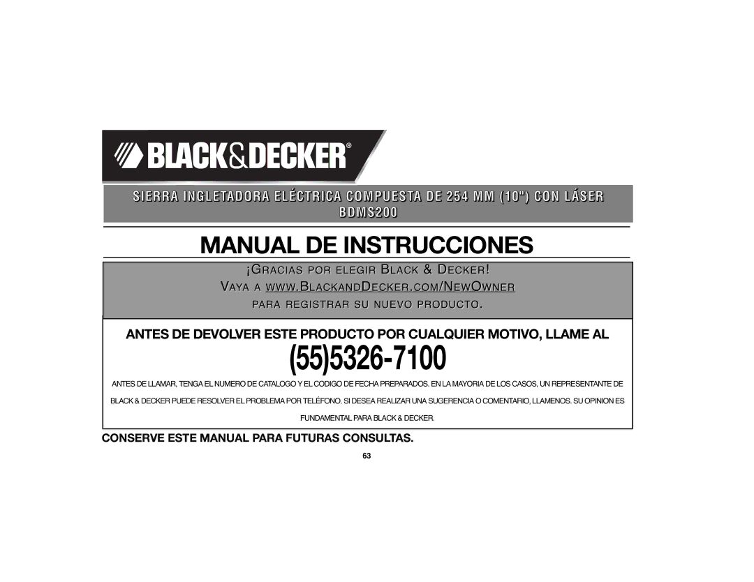 Black & Decker 90528012 instruction manual 555326-7100 