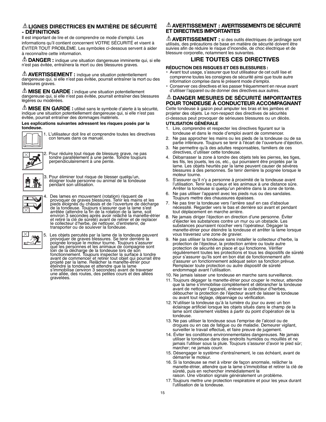 Black & Decker 90541667 Lire Toutes CES Directives, Lignes Directrices EN Matière DE Sécurité Définitions 