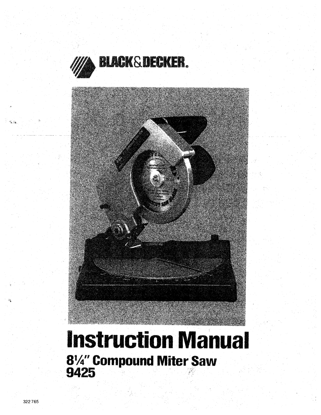 Black & Decker 9425 manual 