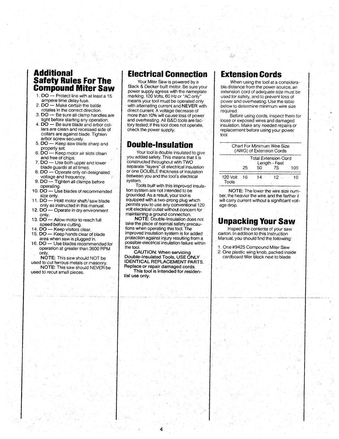 Black & Decker 9425 manual 