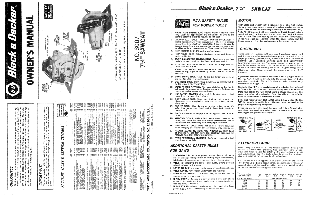 Black & Decker 3007, 97272 manual 