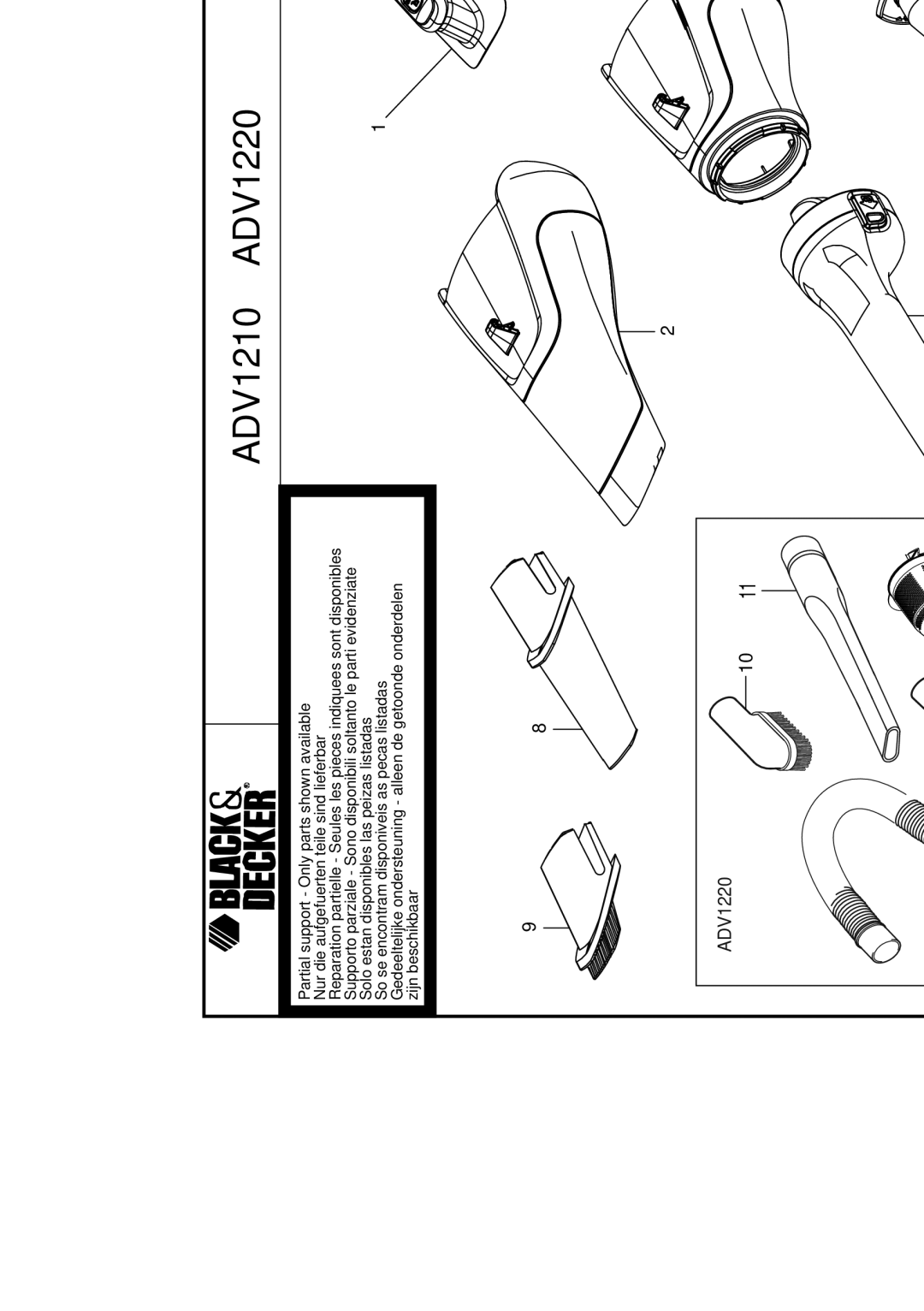 Black & Decker manual ADV1210 ADV1220, 125 E16521 21 11 