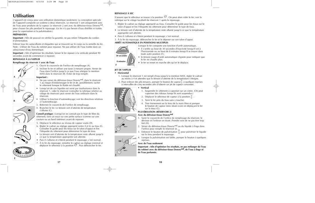 Black & Decker AS182 manual Utilisation 