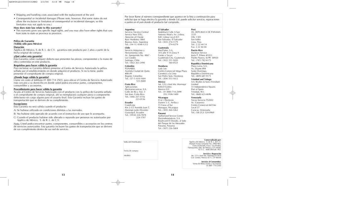 Black & Decker AS390, AS395 manual How does state law relate to this warranty? 