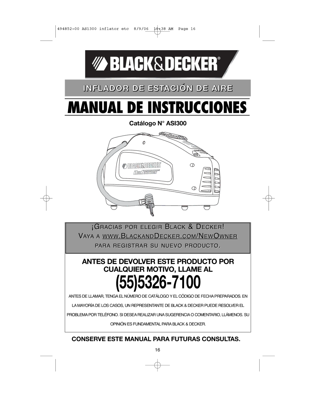 Black & Decker ASI300 instruction manual 555326-7100 