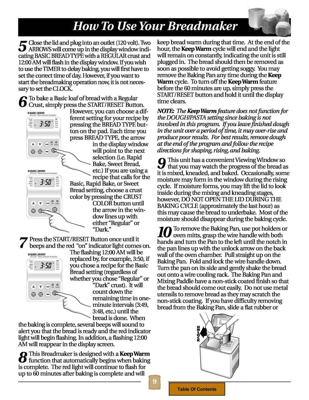 Black & Decker B1620 operating instructions How To Use Your Breadmaker, However, you can choose a dif 