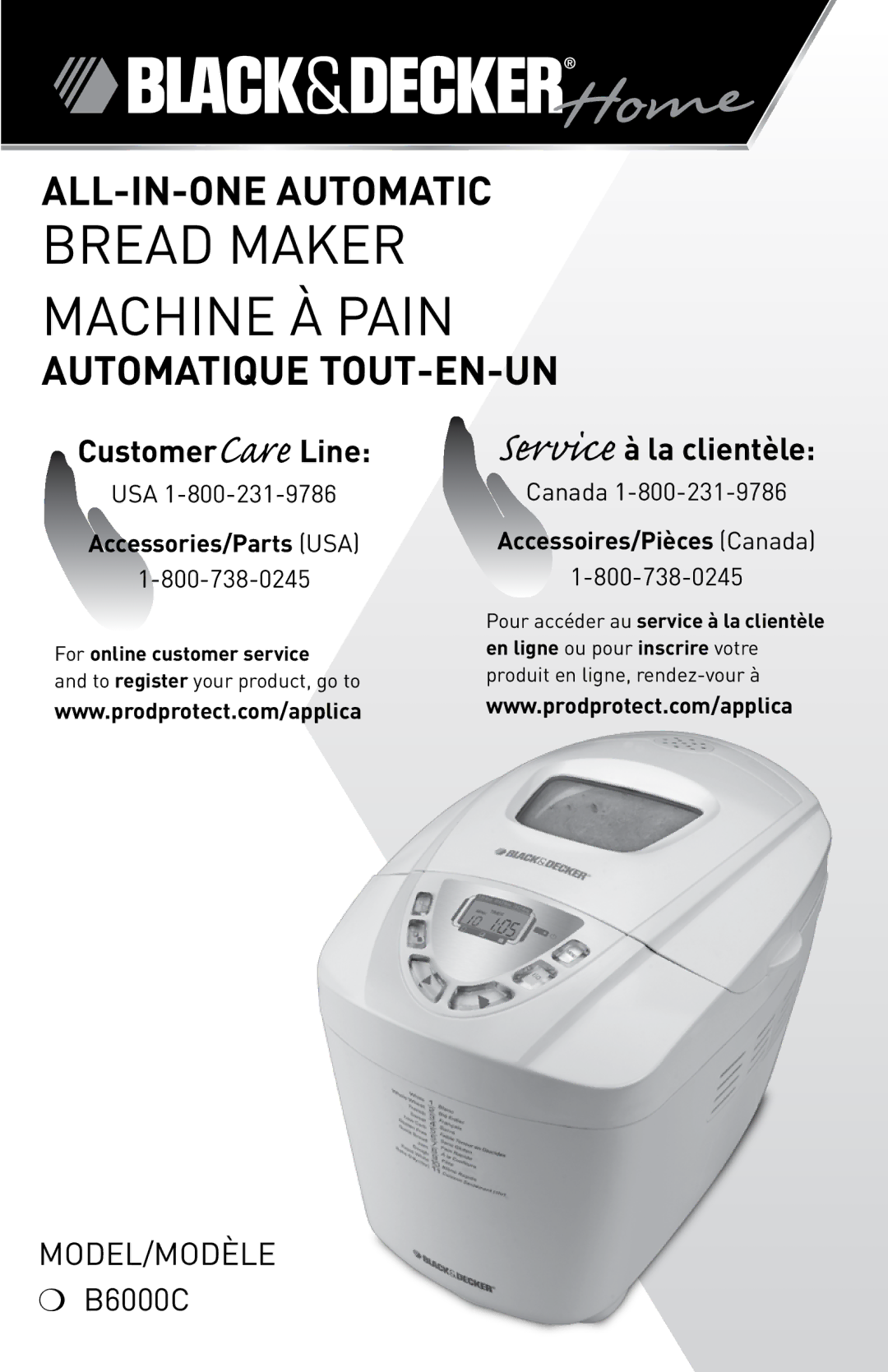 Black & Decker B000NJBYX0, B6000CUC manual All-in-One Automatic, Automatique tout-en-un 