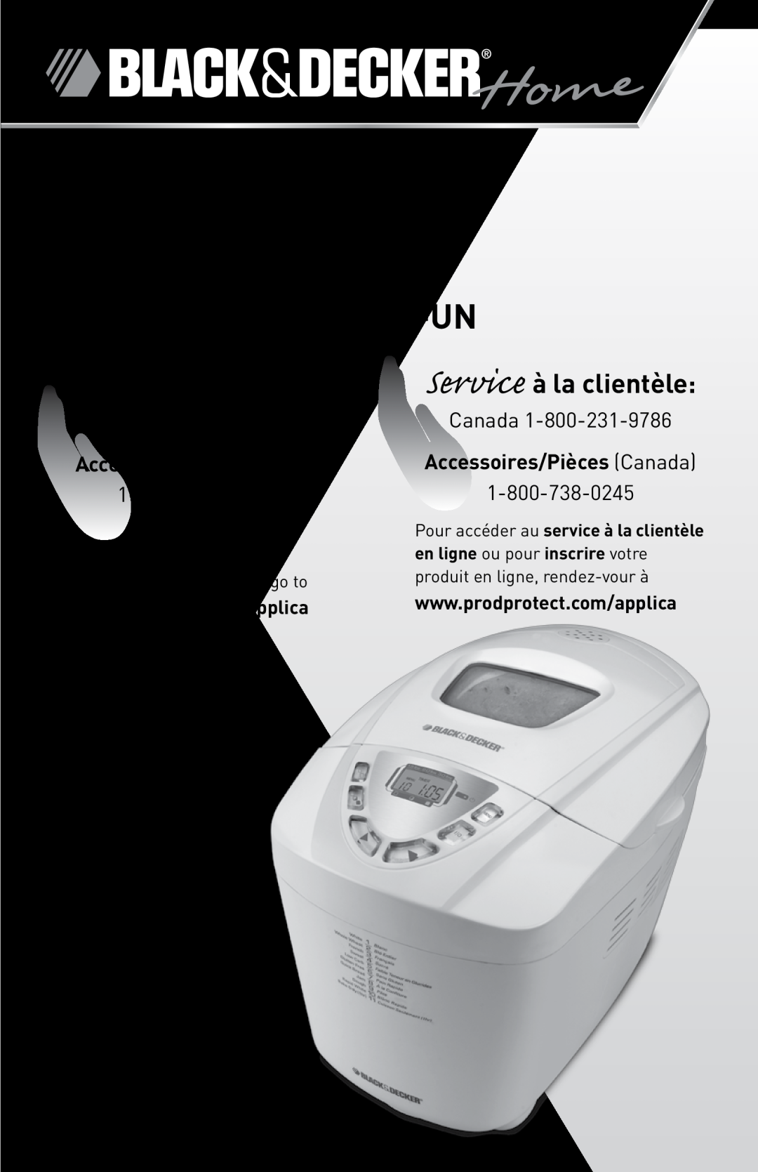 Black & Decker B000NJBYX0 manual All-in-One Automatic, automatique tout-en-un, CustomerCare Line, Service à la clientèle 