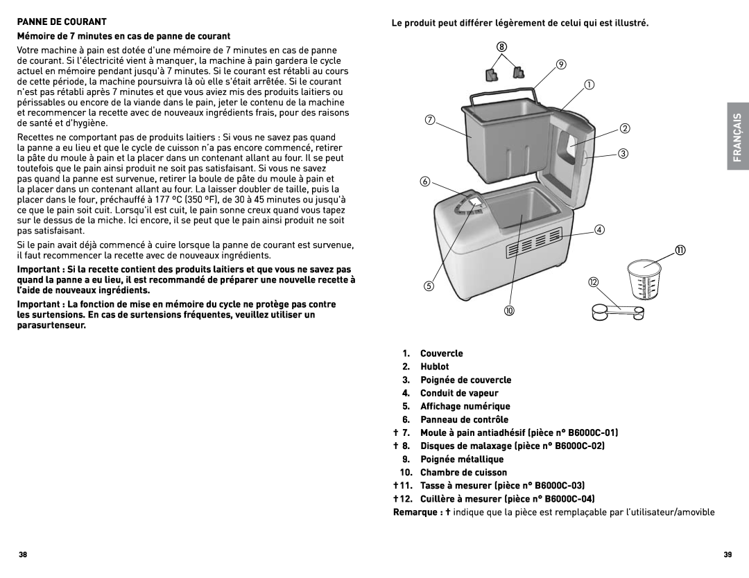 Black & Decker B6000CUC, B000NJBYX0 manual    , Français 