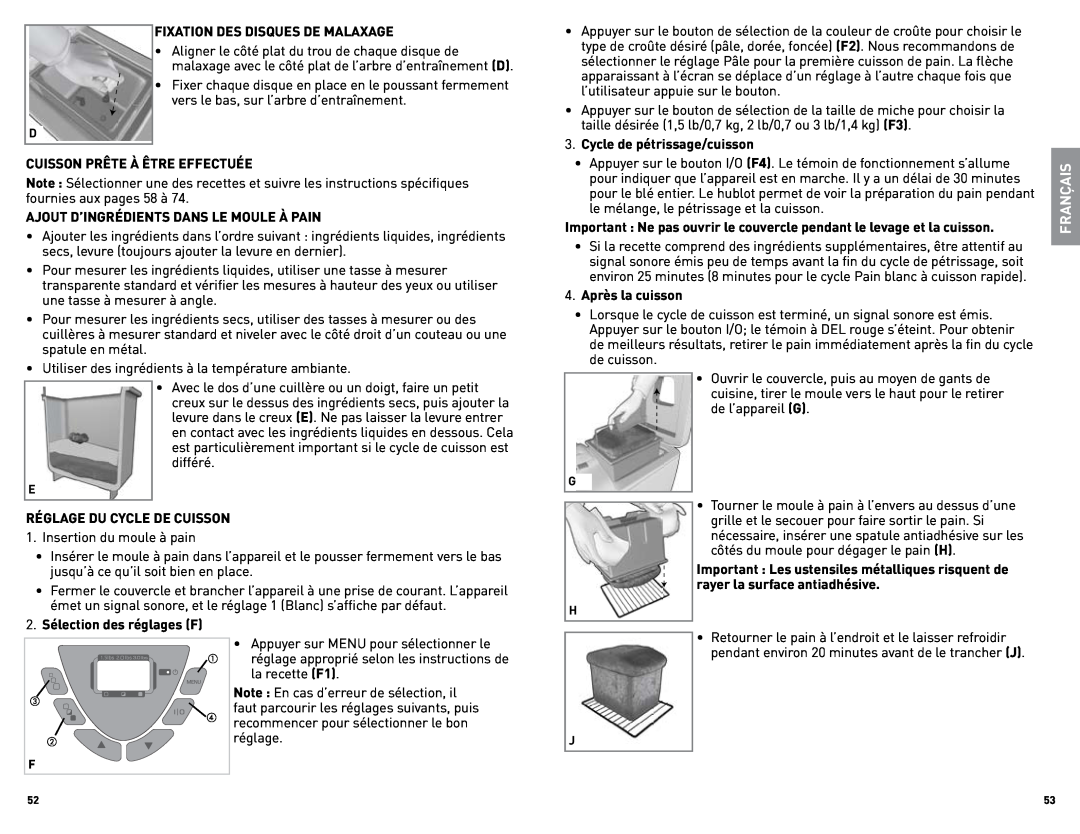 Black & Decker B6000CUC, B000NJBYX0 manual Français, Fixation Des Disques De Malaxage 