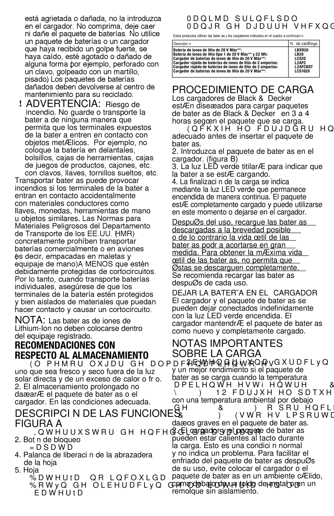 Black & Decker BDCD2204KIT instruction manual Procedimiento de carga, Notas importantes sobre la carga 