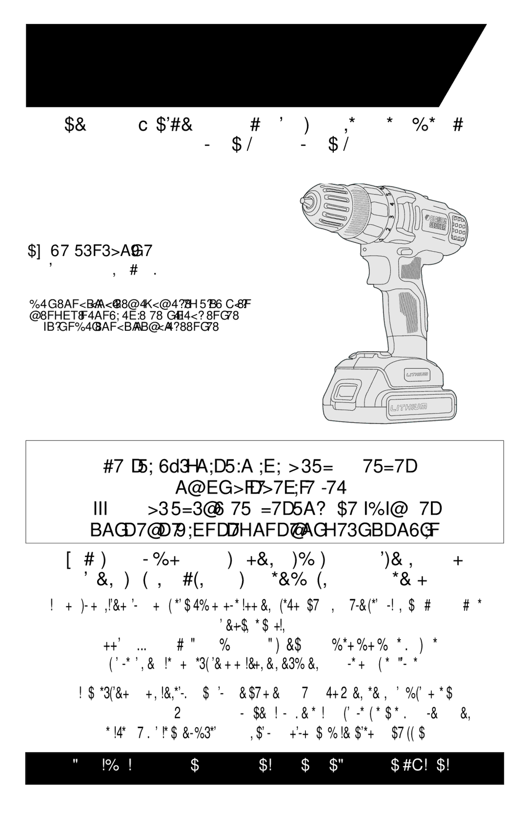 Black & Decker BDCD2204KIT instruction manual Mode DʼEMPLOI DE LA Perceuse Sans FIL DE 16V MAX*, 20V MAX 