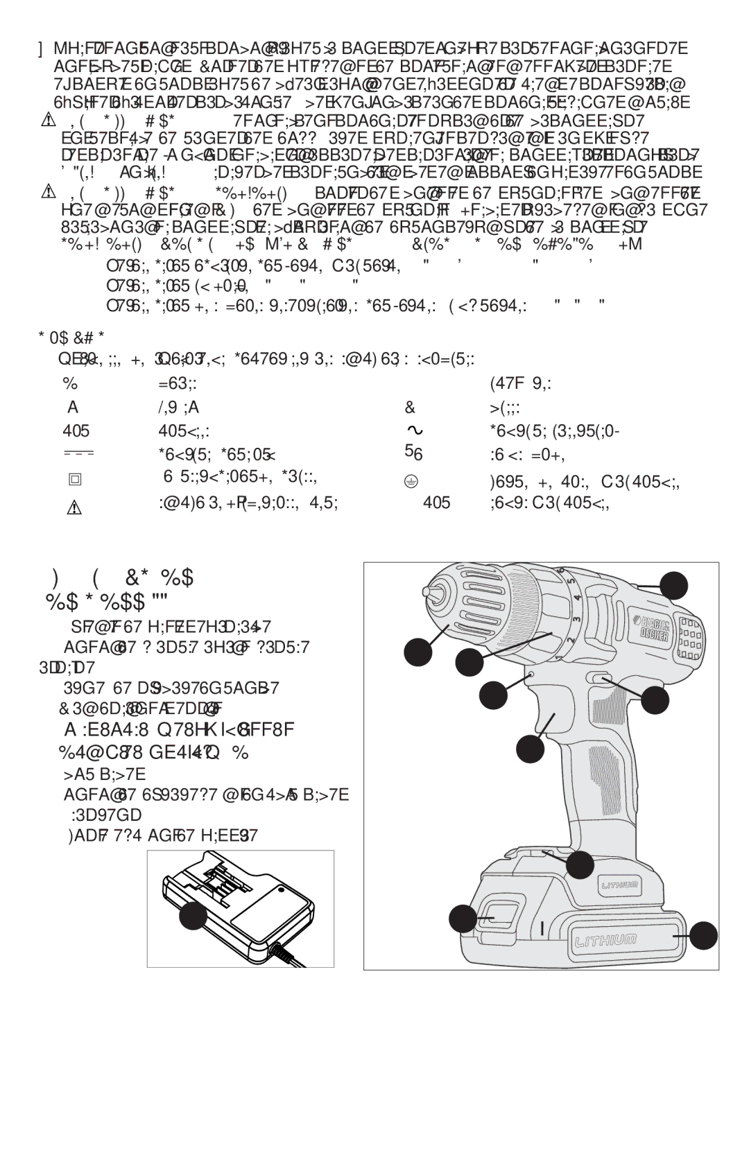 Black & Decker BDCD220RS instruction manual Ampères, Tours à la minute 