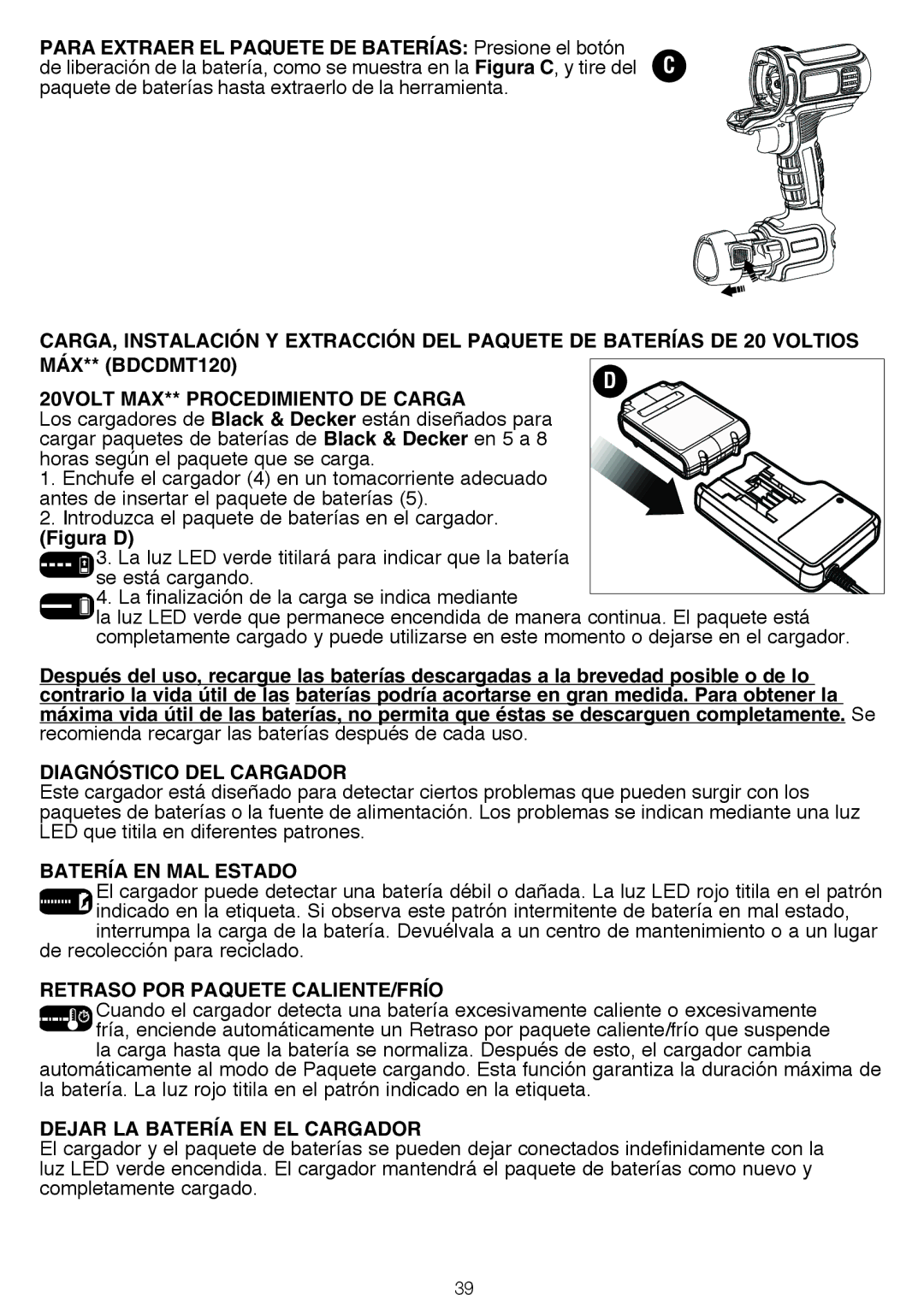 Black & Decker BDCDMT1206KITS instruction manual Para extraer el paquete de baterías Presione el botón, MÁX** BDCDMT120 