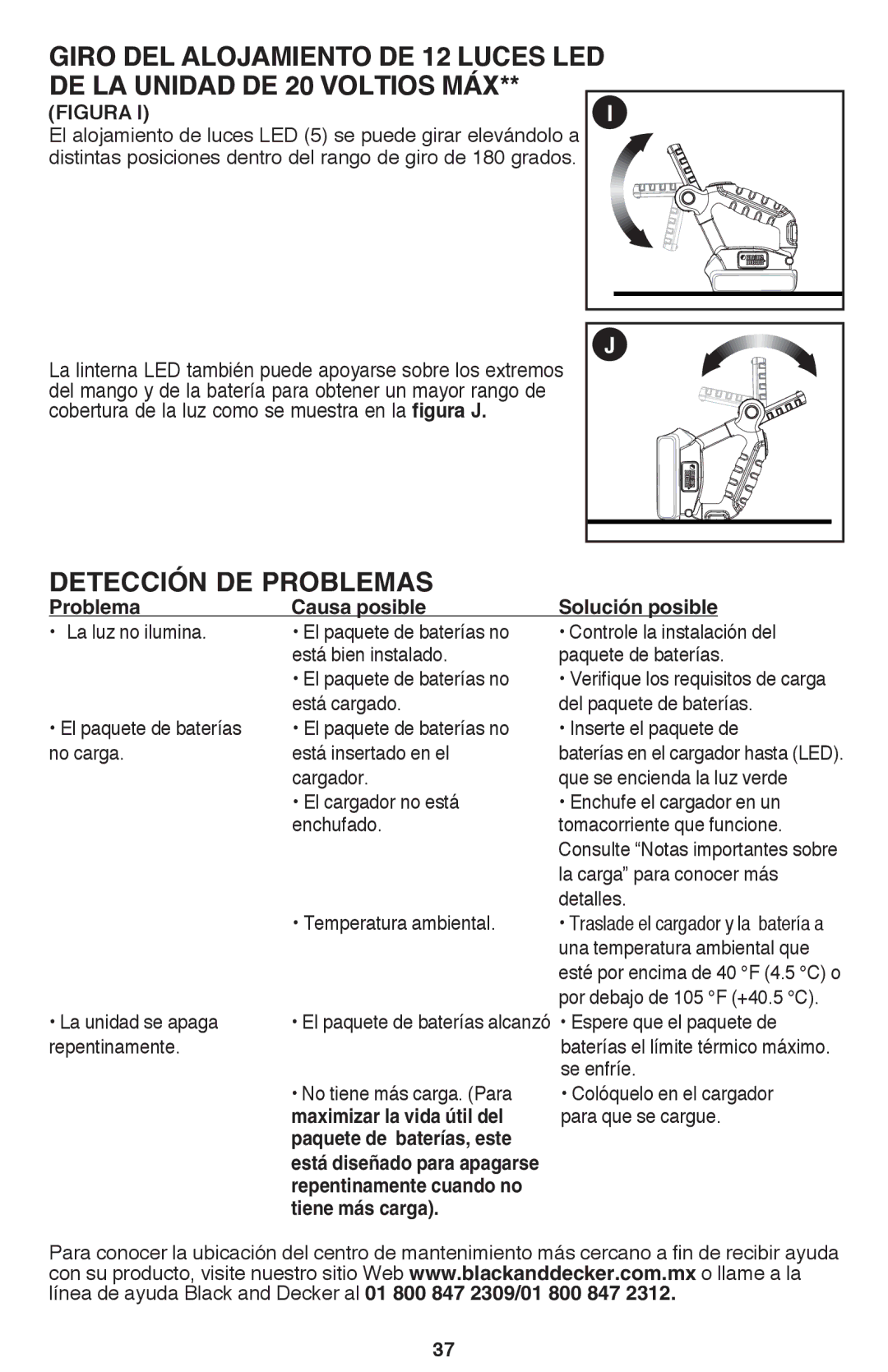 Black & Decker BDCF12, BDCF20 manual DE LA Unidad DE 20 Voltios MÁX, FigURA 