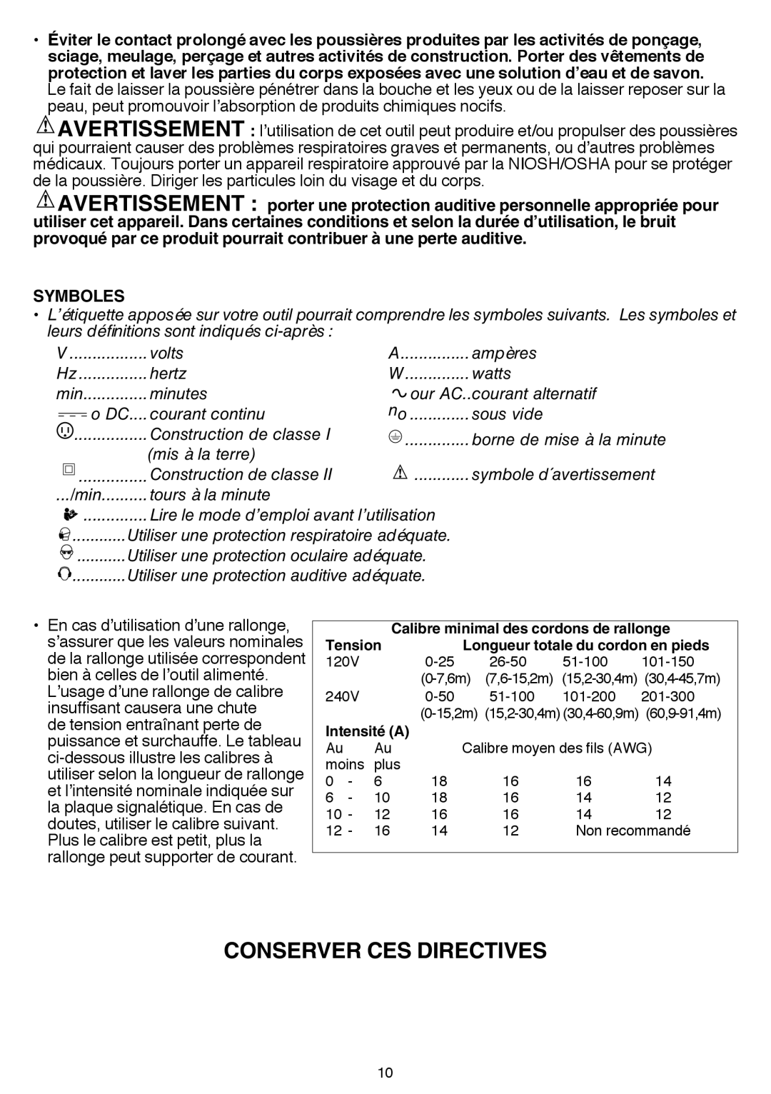 Black & Decker BDCMTOR, BDCMTJSR instruction manual Conserver CES Directives 