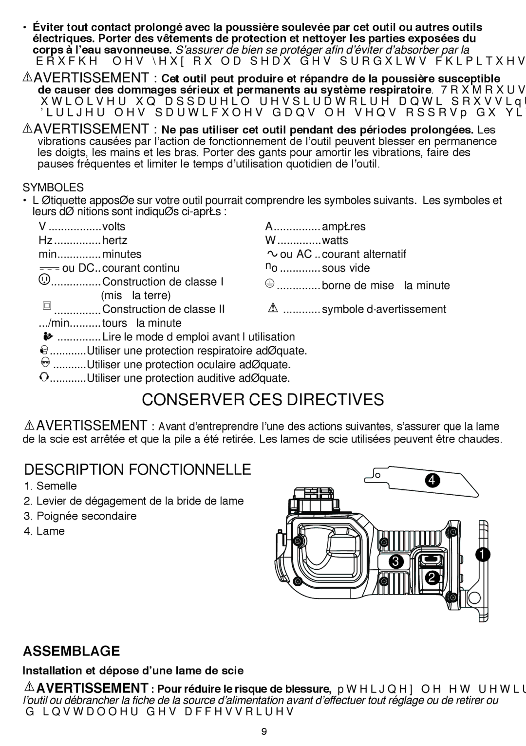 Black & Decker BDCMTRS instruction manual Description fonctionnelle, Assemblage 