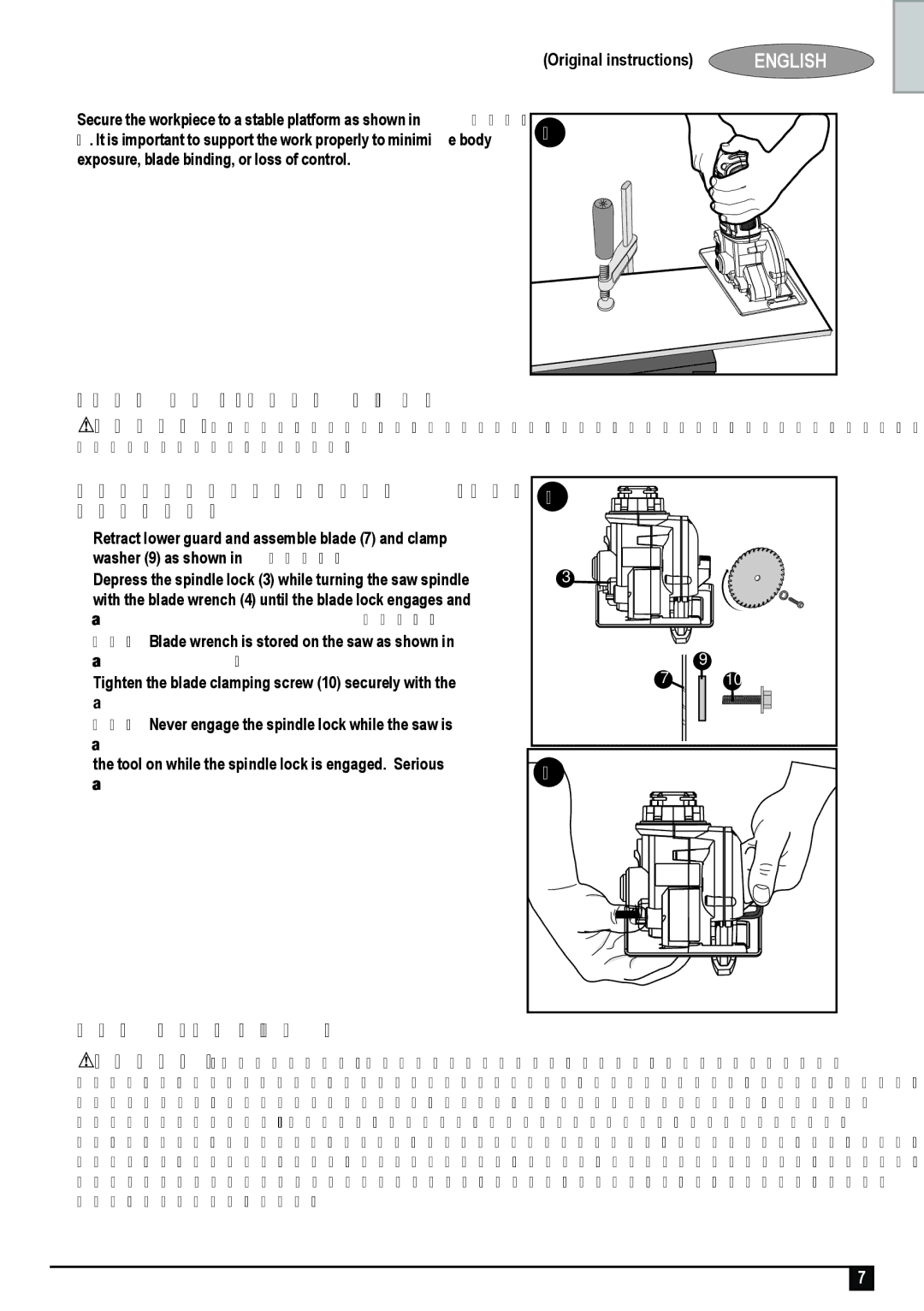 Black & Decker BDCMTTS-XE manual ASSEMBly/ADjUSTMENT SET-UP Attaching and Removing the BlADE, LOWER BlADE Guard 