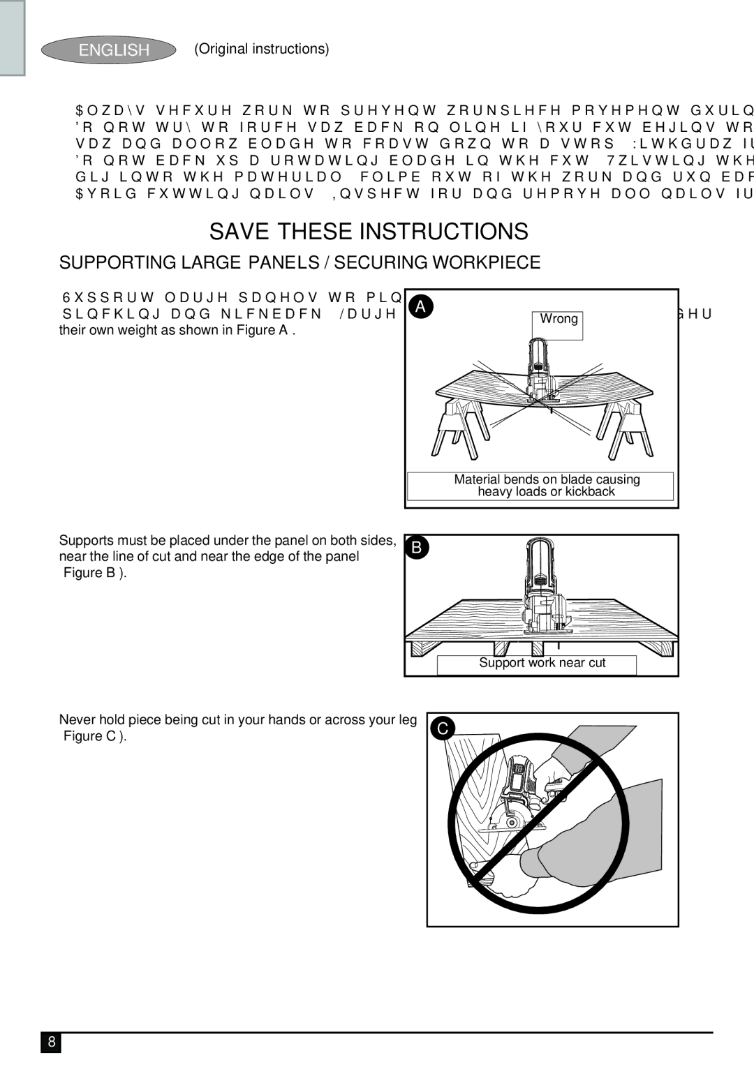 Black & Decker BDCMTTS-XE manual Supporting lARGE PANElS / Securing Workpiece 