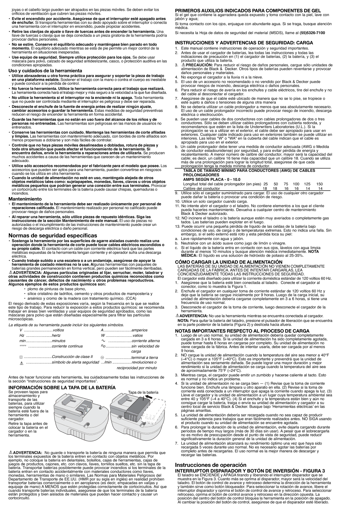 Black & Decker 5145557-04, BDG1200K instruction manual Normas de seguridad específicas, Instrucciones de operación 