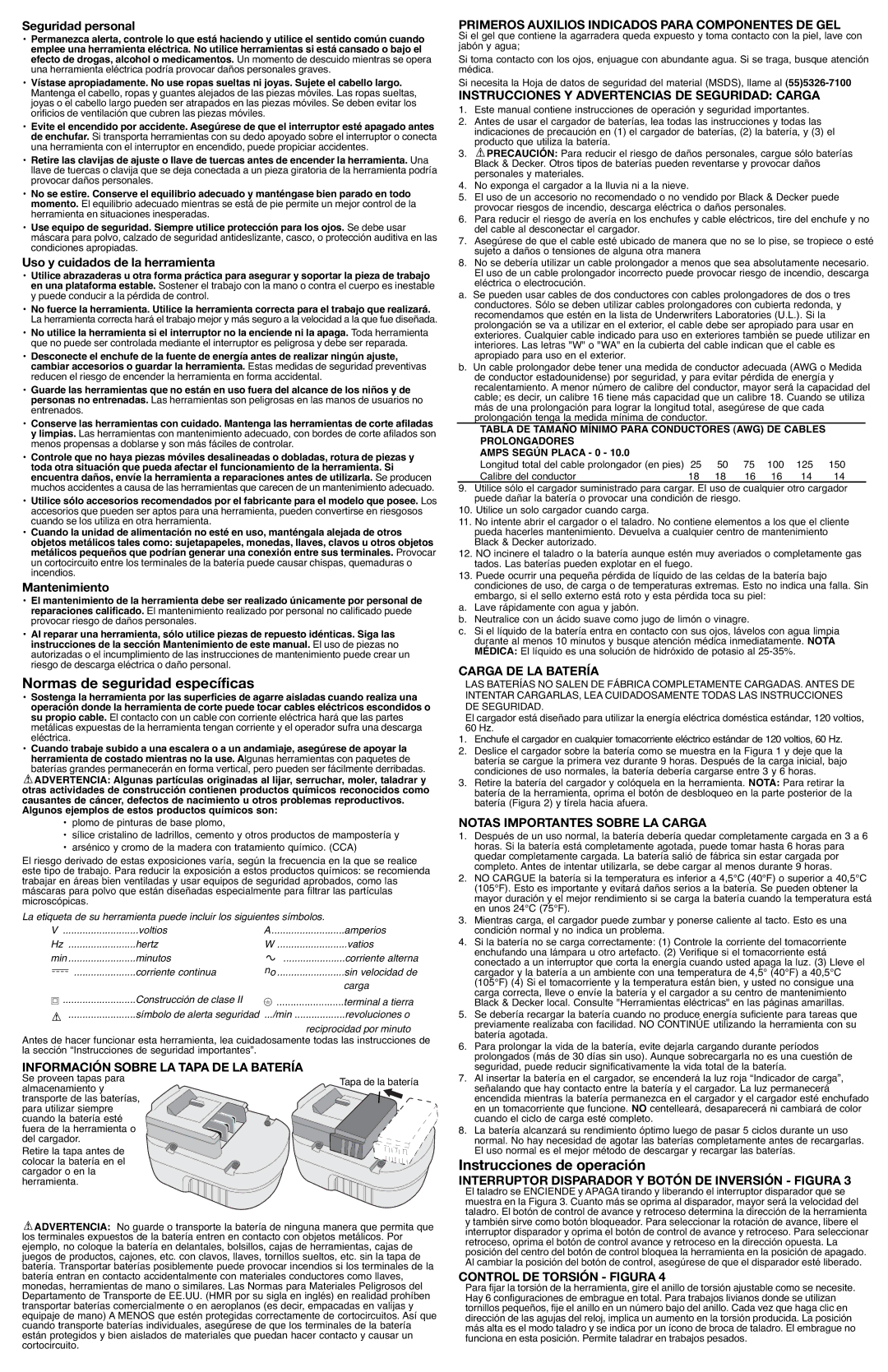 Black & Decker 5145557-03, BDG1400, BDG1200 instruction manual Normas de seguridad específicas, Instrucciones de operación 