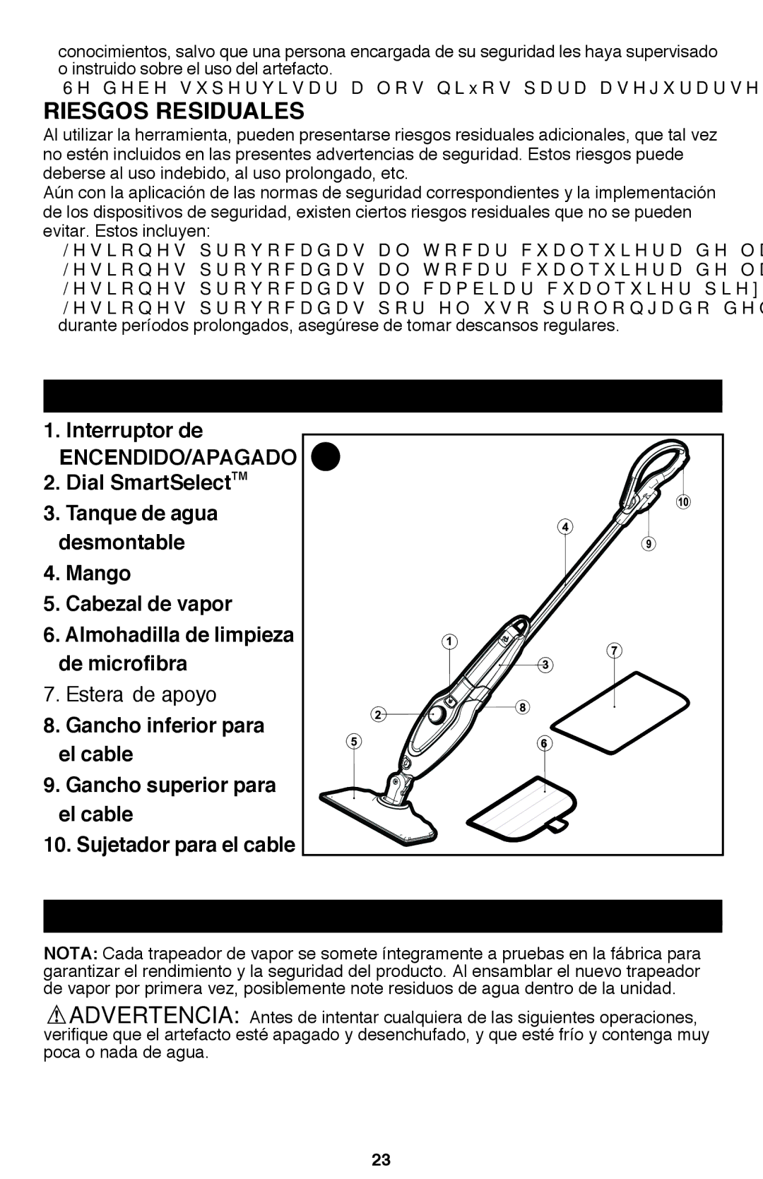 Black & Decker BDH1720SM instruction manual Riesgos residuales, Descripción de las funciones 