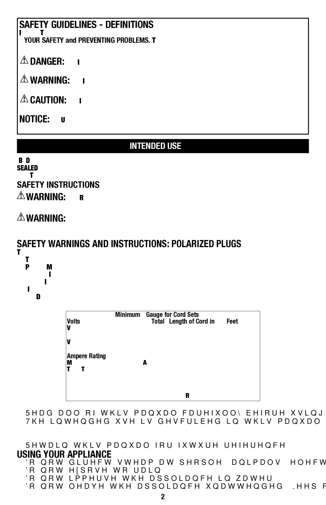 Black & Decker BDH1760SM instruction manual Using your appliance, Intended use, Safety instructions 