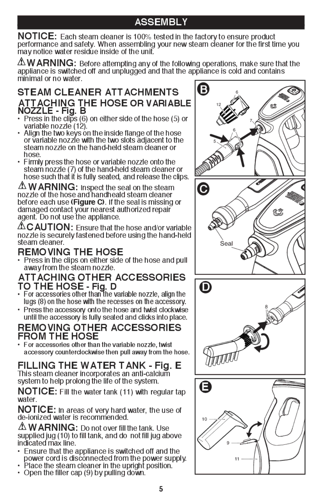 Black & Decker BDH1800SM instruction manual Assembly 