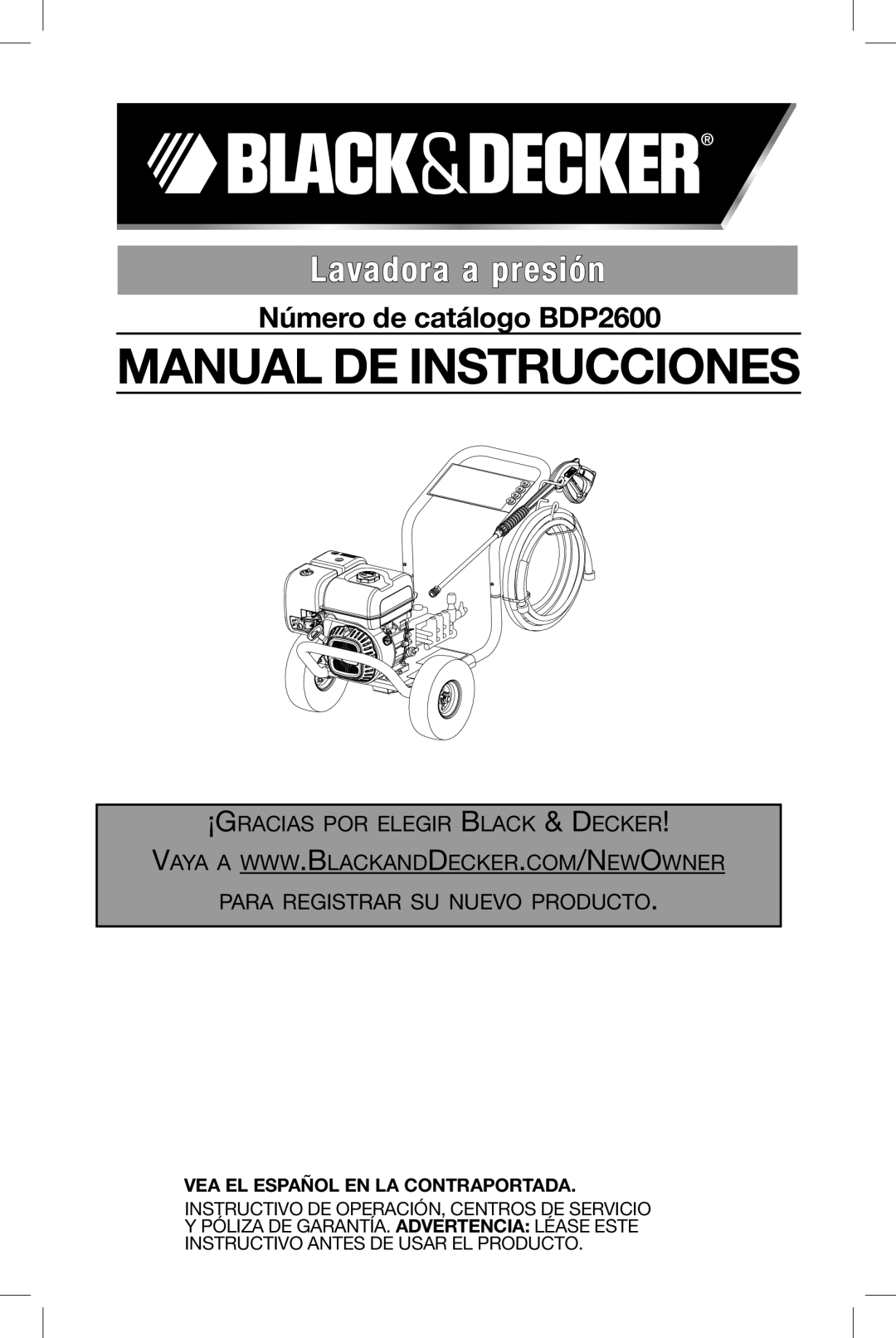 Black & Decker BDP2600 instruction manual Manual DE Instrucciones 