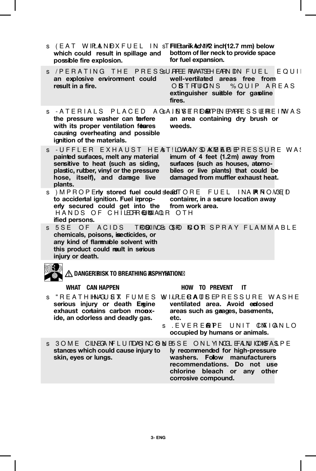 Black & Decker BDP2600 instruction manual What can happen How to prevent it, Breathing exhaust­ fumes will cause 