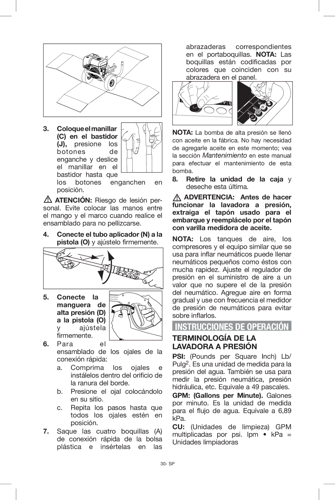 Black & Decker BDP2600 instruction manual Instrucciones DE Operación 