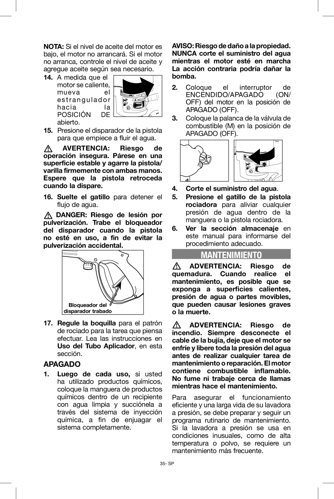 Black & Decker BDP2600 instruction manual Mantenimiento, Apagado 