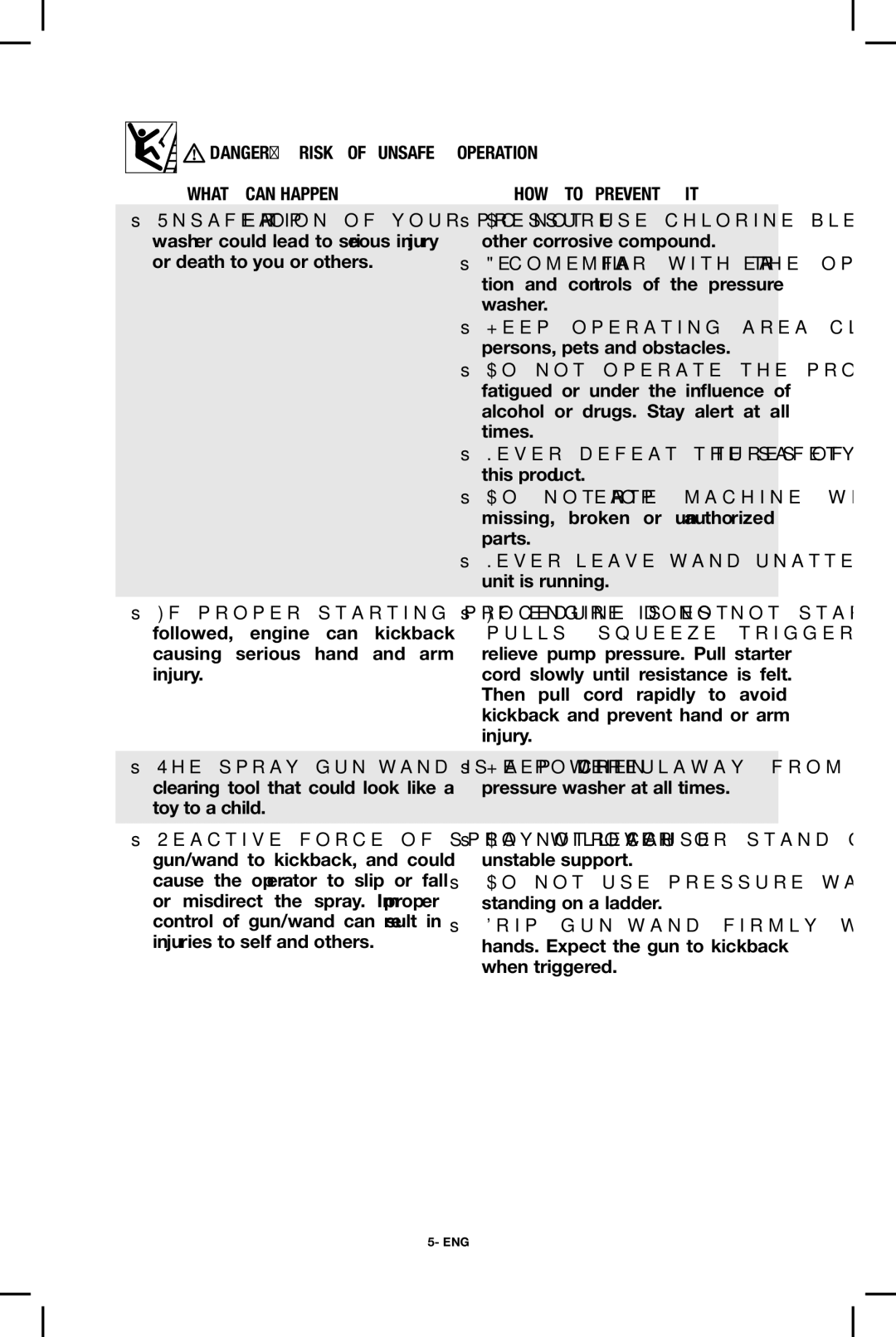 Black & Decker BDP2600 instruction manual Do not use chlorine bleach or any other corrosive compound 