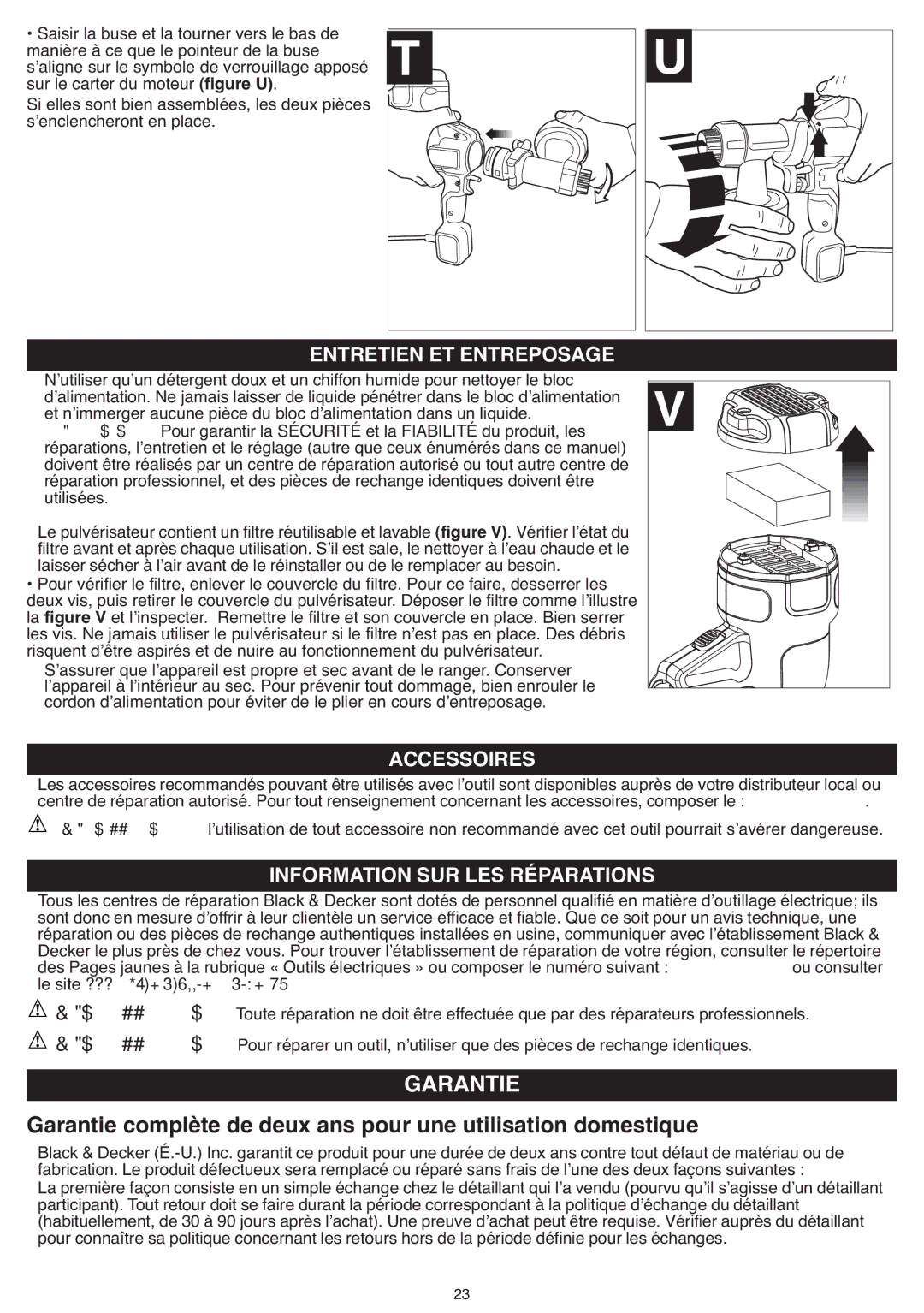 Black & Decker BDPH200B instruction manual Entretien ET Entreposage, Accessoires, Information SUR LES Réparations 