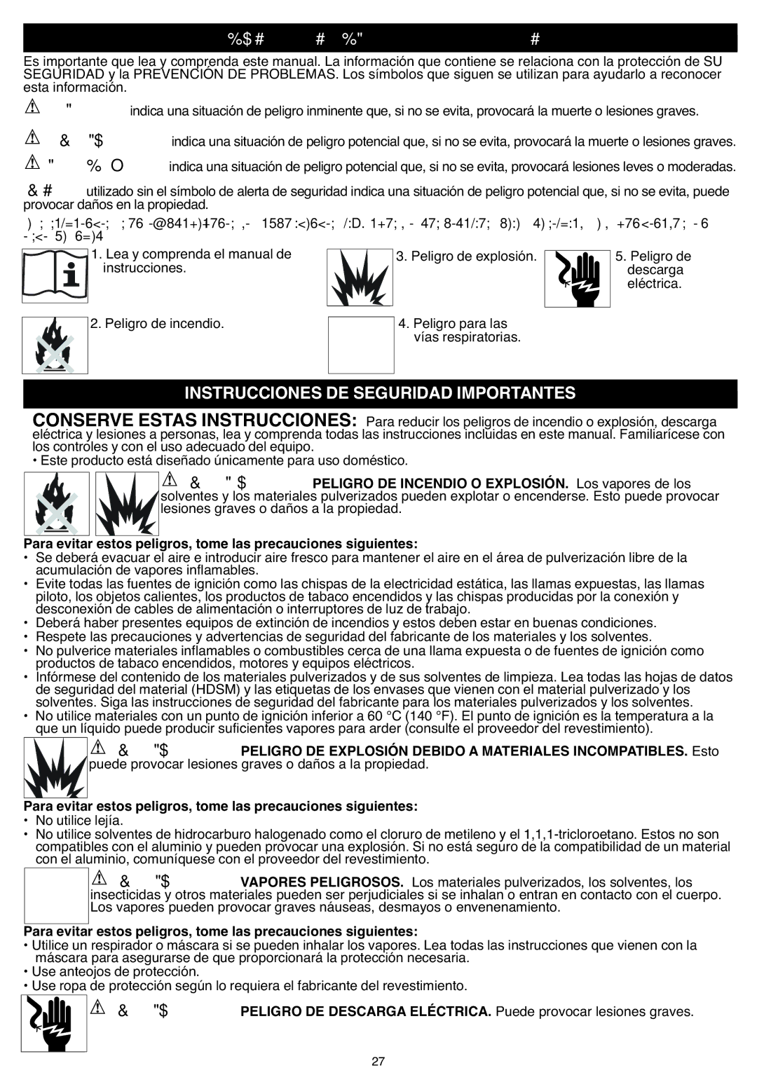 Black & Decker BDPH200B Instrucciones DE Seguridad Importantes, Peligro DE Incendio O EXPLOSIÓN. Los vapores de los 