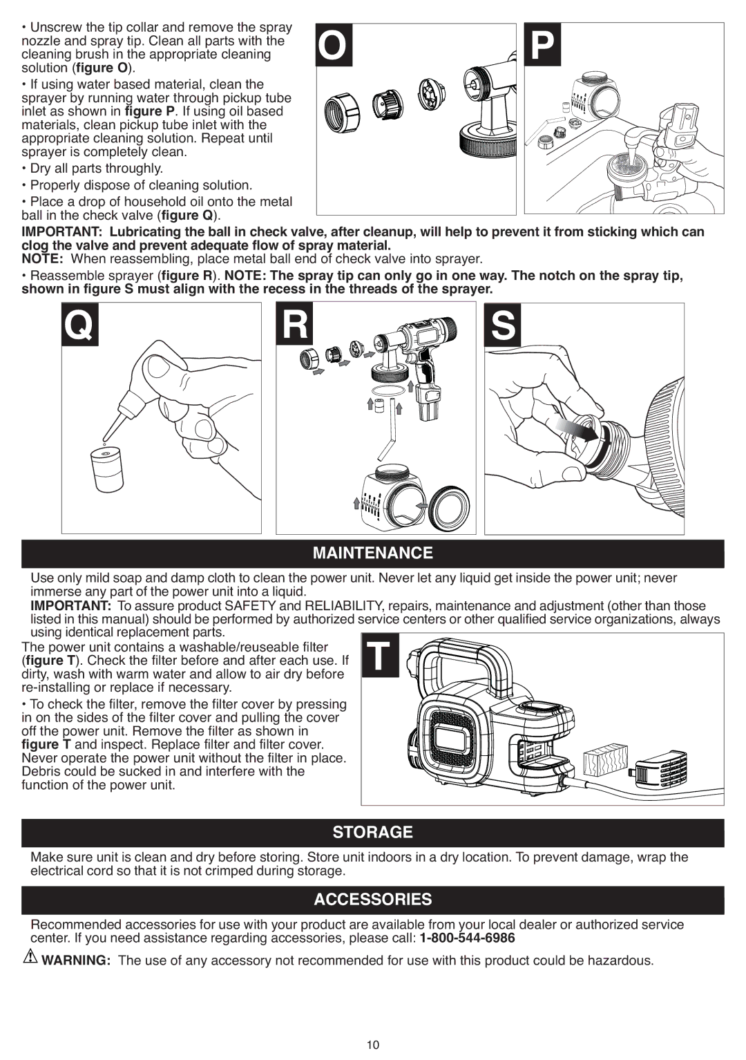 Black & Decker BDPH400 instruction manual Maintenance, Storage, Accessories, Appropriate cleaning 