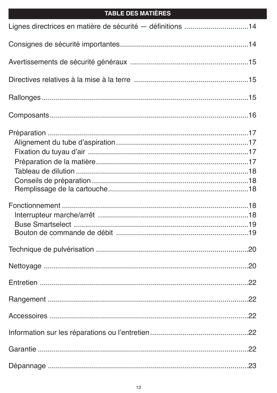 Black & Decker BDPH400 instruction manual Lignes directrices en matière de sécurité définitions, Table DES Matières 