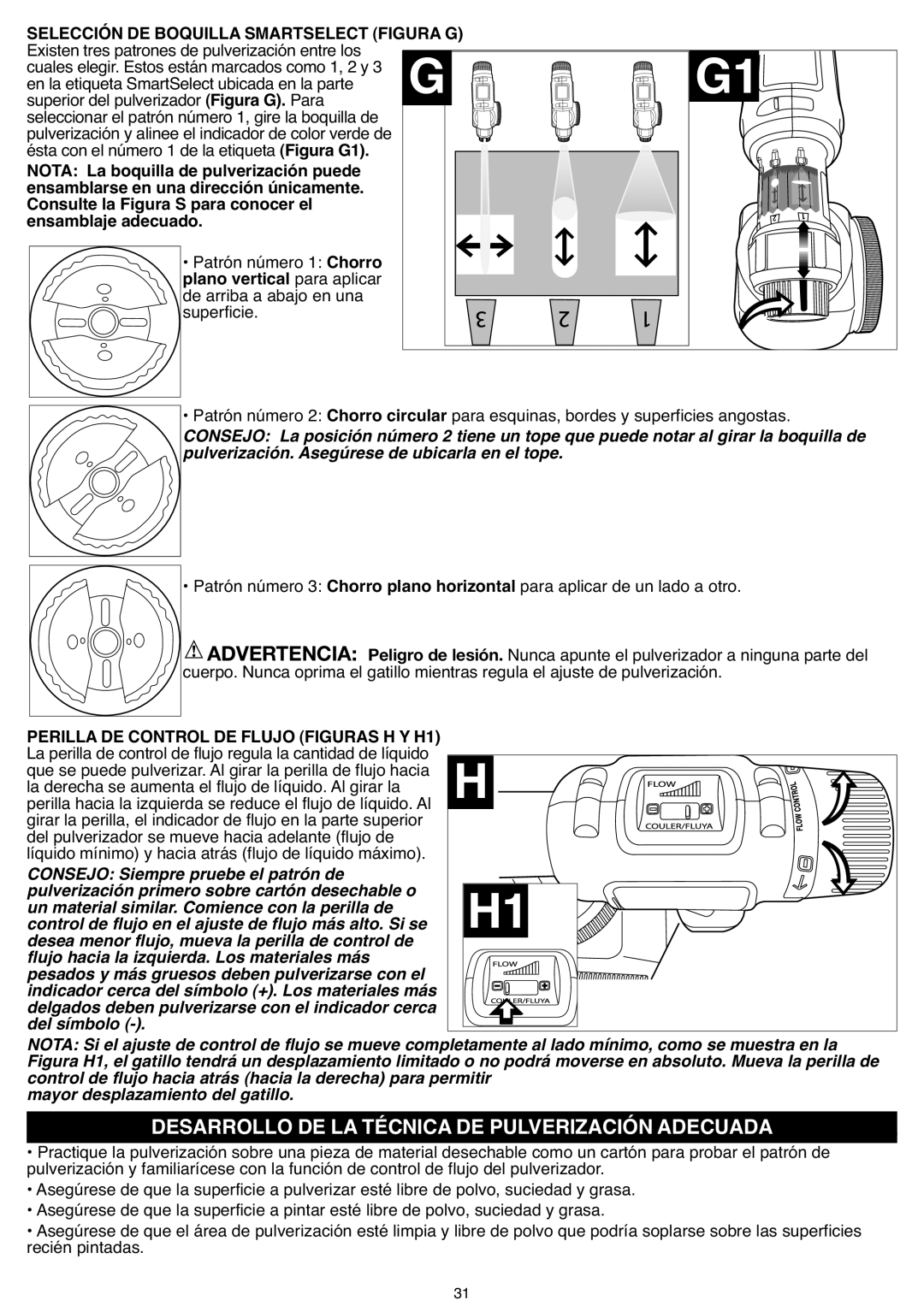 Black & Decker BDPH400 instruction manual Desarrollo DE LA Técnica DE Pulverizaciónadecuada 