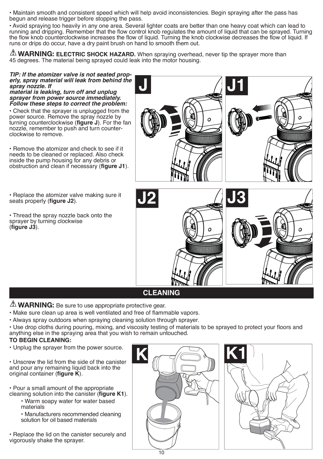 Black & Decker BDPS200 instruction manual Figure J3, To Begin Cleaning 