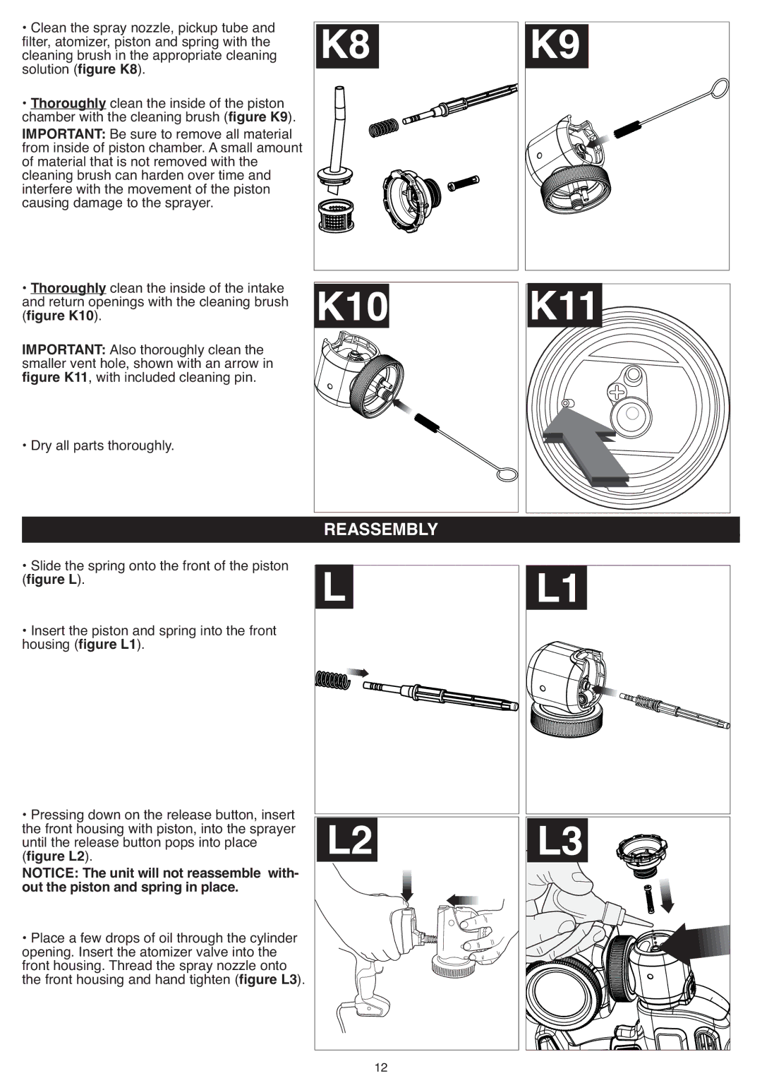 Black & Decker BDPS200 instruction manual Reassembly 