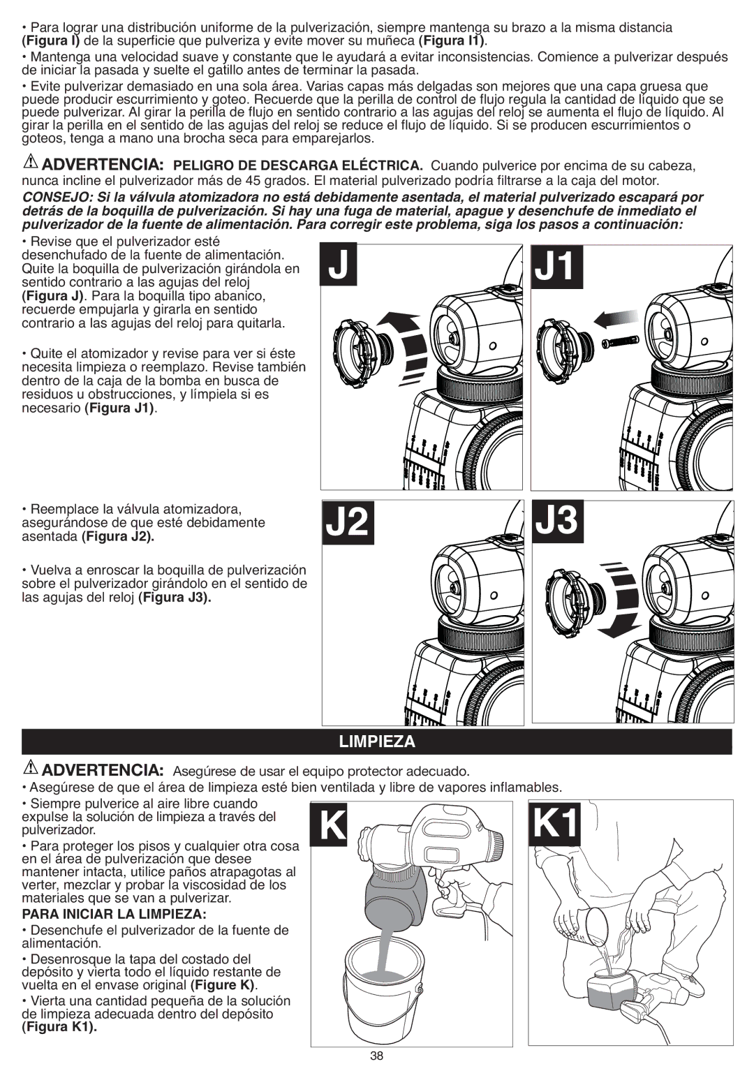 Black & Decker BDPS200 instruction manual Asentada Figura J2, Para Iniciar LA Limpieza 