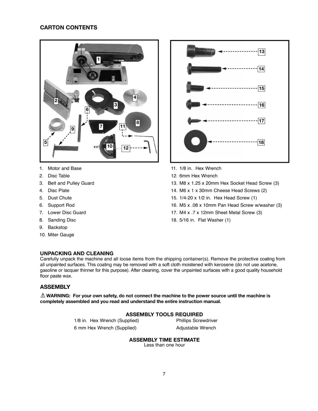 Black & Decker BDSA100 instruction manual Carton Contents, Assembly 