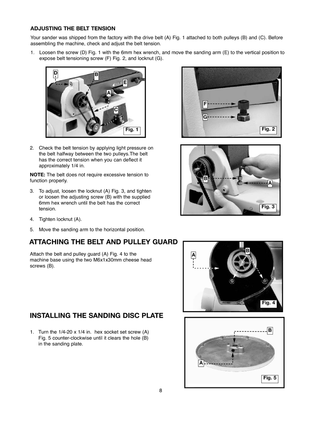 Black & Decker BDSA100 instruction manual Attaching the Belt and Pulley Guard, Adjusting the Belt Tension 