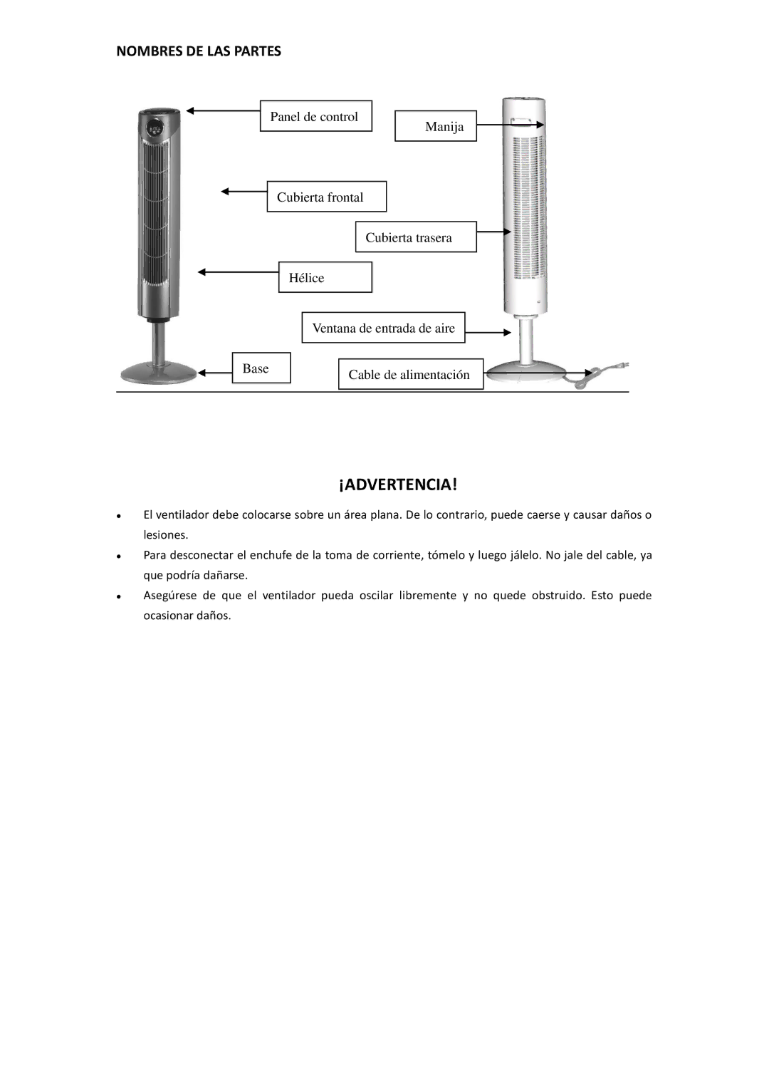 Black & Decker BDTF4200R instruction manual ¡Advertencia, Nombres DE LAS Partes 