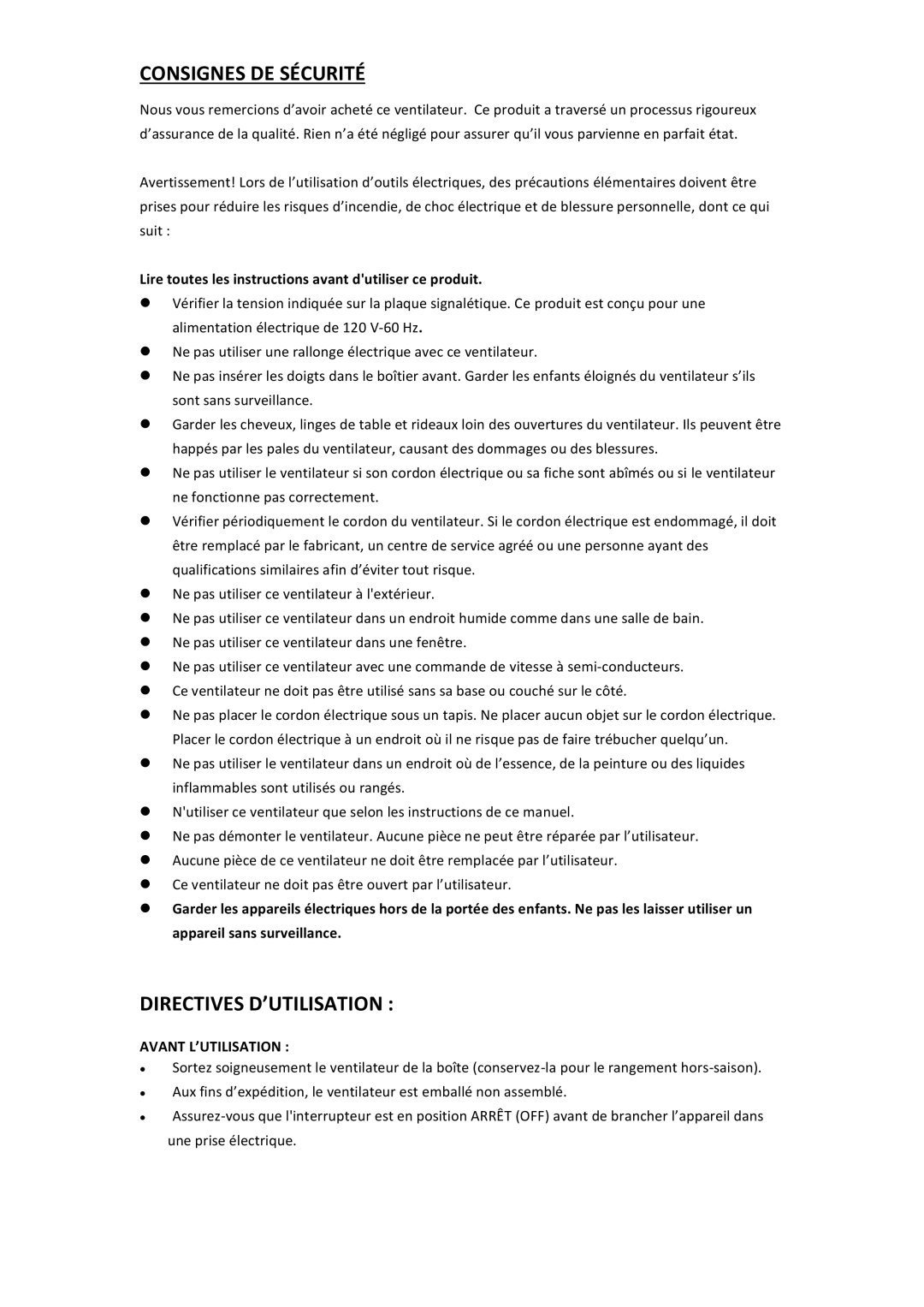 Black & Decker BDTF4200R instruction manual Consignes DE Sécurité, Directives D’UTILISATION, Avant L’UTILISATION 