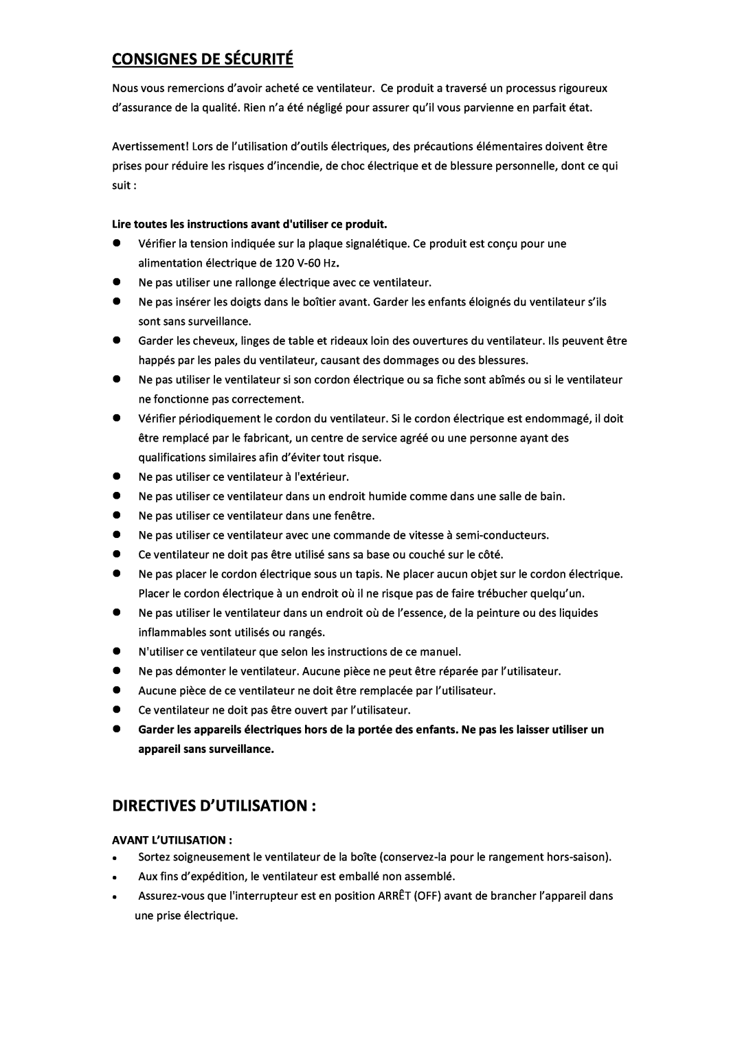 Black & Decker BDTF4200R instruction manual Consignes De Sécurité, Directives D’Utilisation, Avant L’Utilisation 