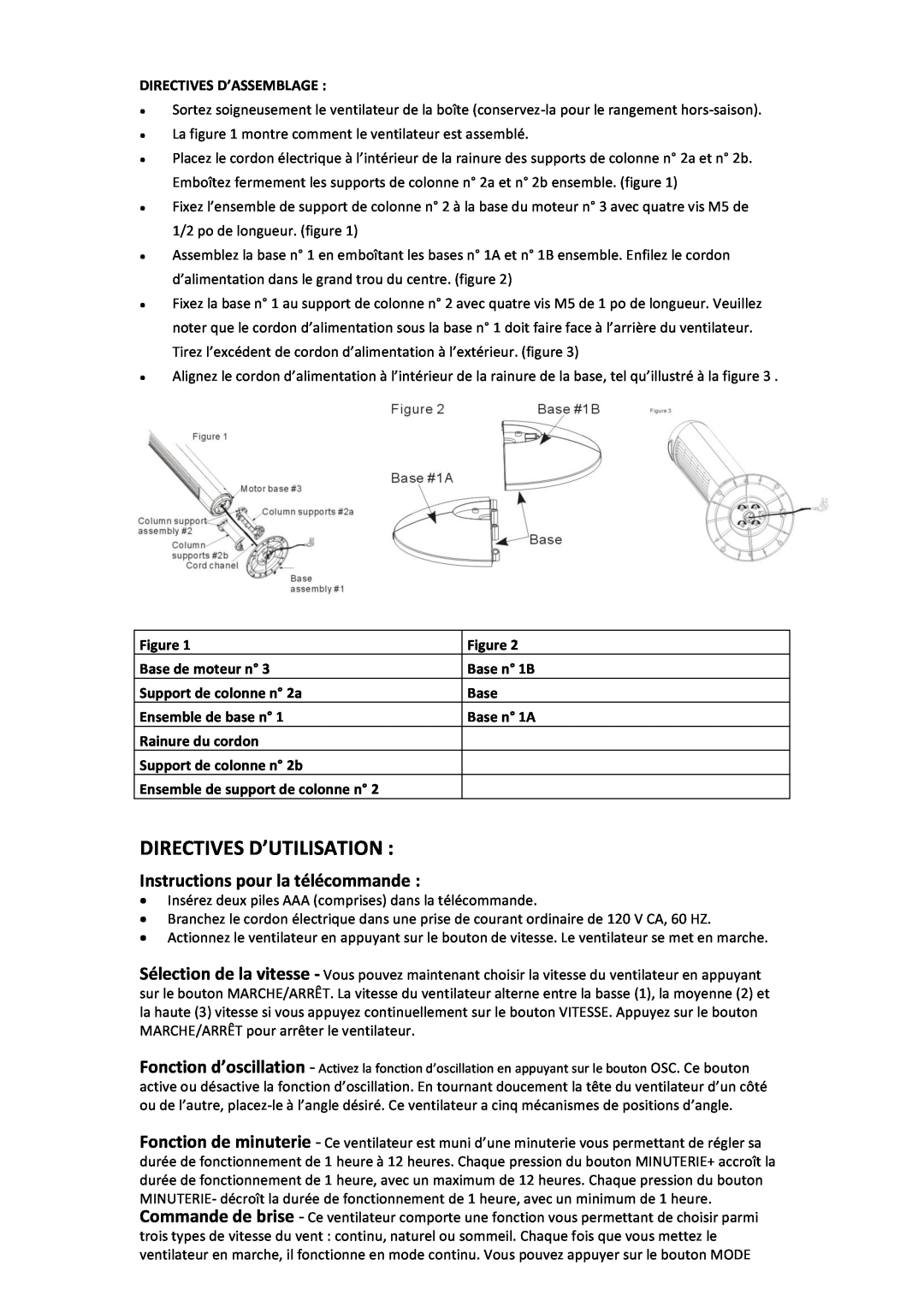 Black & Decker BDTF4200R instruction manual Instructions pour la télécommande, Directives D’Utilisation 