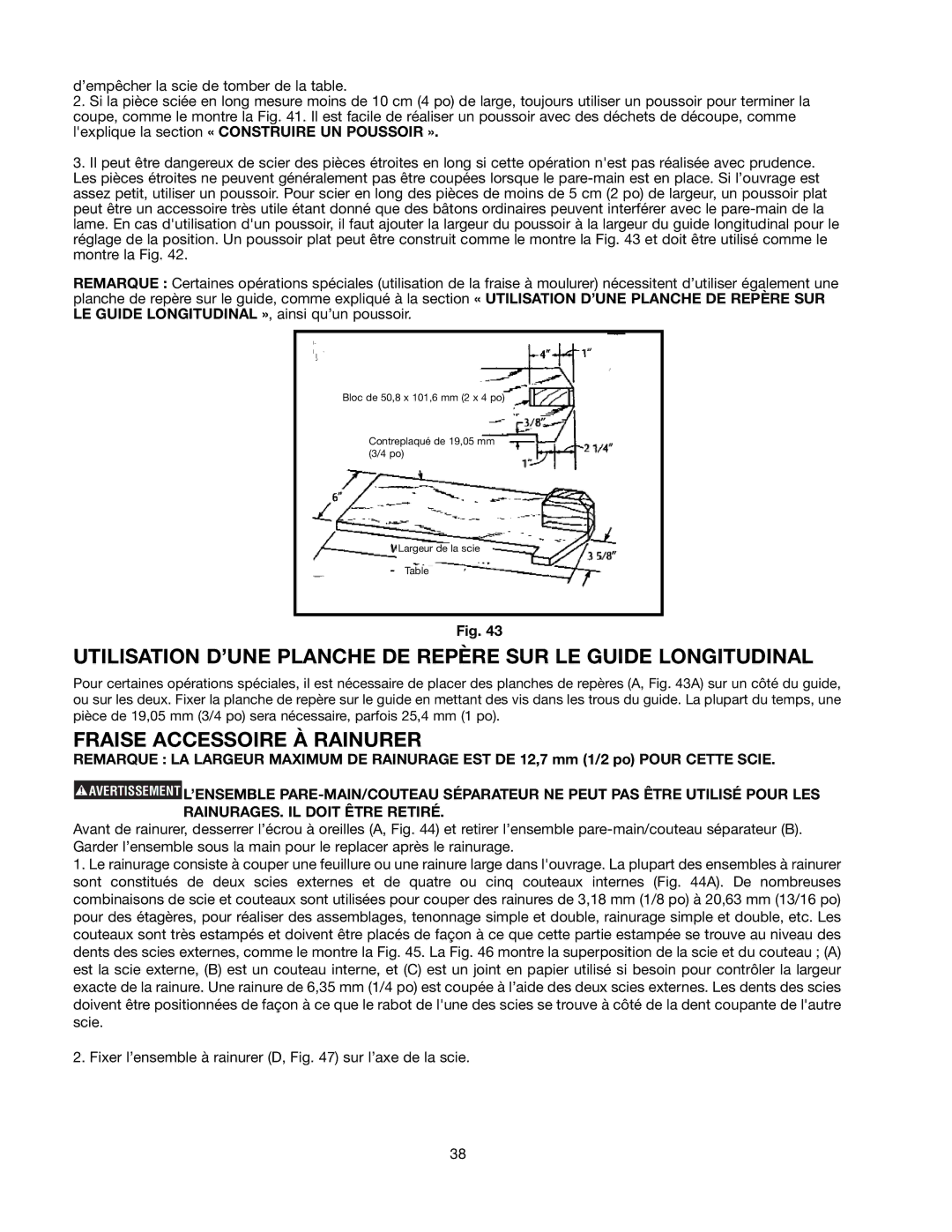 Black & Decker BDTS100 instruction manual Fraise Accessoire À Rainurer 